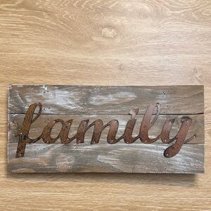 Rustic “Family” Barn Wood Wall Decor